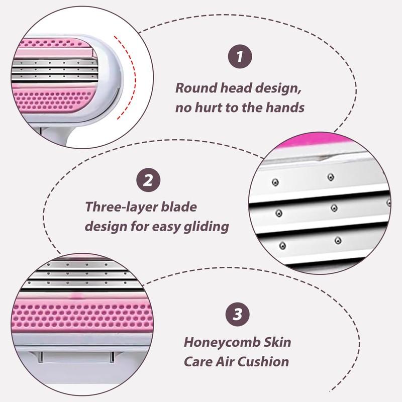 4 Pcs Venus Snap Razor Refill Blades, Heads Compatible with