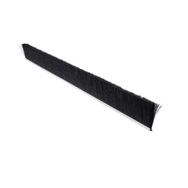 Tanis Brush MB400636 Galvanized Backed Strip Brush, Black Nylon Bristles, 3" Trim Length, 3' Overall Length, 3/16" Thick, 0.014" Bristle Diameter