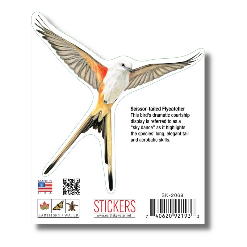 Earth Sky + Water - Scissor-Tailed Flycatcher - 3.5_ Sticker