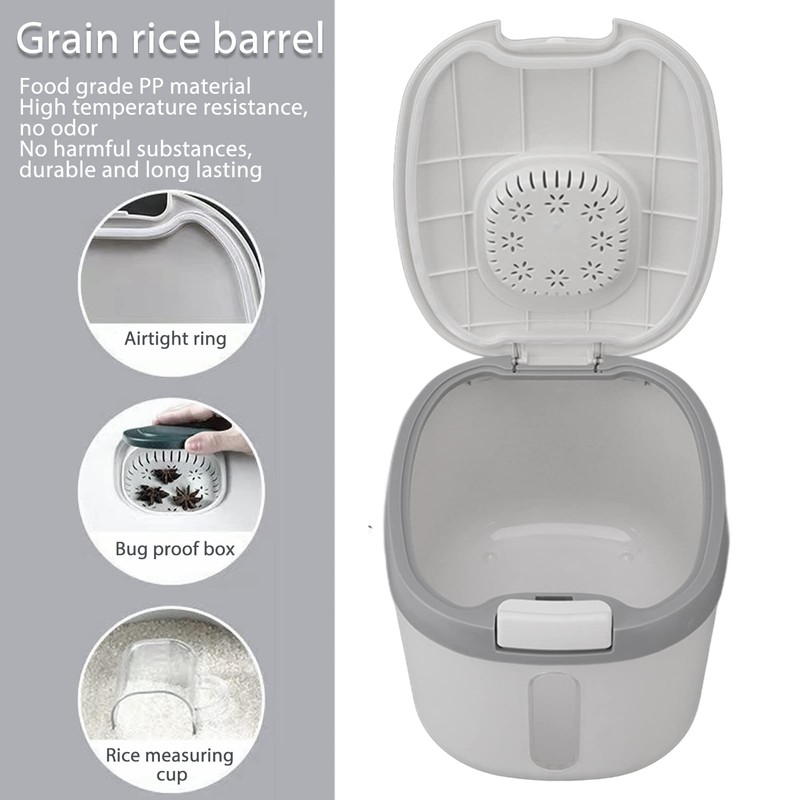 Rice Container Airtight Rice Container with Transparent Window for Grains