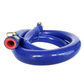Bekelan 13MM (1/2") X 3.28FT Blue High Temp Reinforced Silicone Heater Hose Radiator Coolant Straight Line(Work Pressure 145PSI/4-ply Reinforced/5MM Thick)+2 Clamp