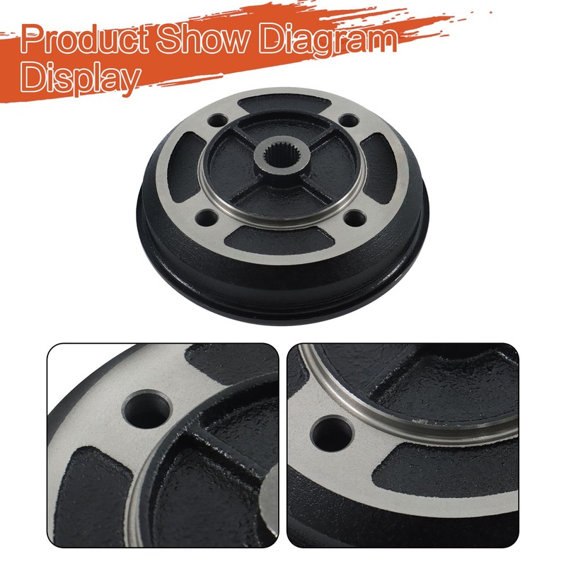 labwork Front Rear Brake Drum Replacement for Kawasaki Mule 2010