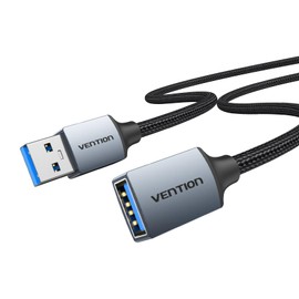 VENTION USB Extension Cable 6.6FT, USB Extender USB 3.0 Extension Cable Male to Female Cord Nylon Braided High Data Transfer for Webcam Camera Keyboard Mouse Flash Drive Printer