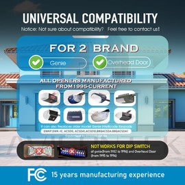 Combo Pack: 1 GK-BX Keypad + 1 G1T-BX Remote Replacement for Genie Garage Door Opener - Auto-Seek 315/390MHZ, 1995-Current Compatibility - Includes 3-Year Warranty