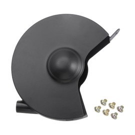 HARFINGTON Bench Grinder Wheel Inner and Outer Left Guard Cover 9.84" Carbon Steel Left Guard Cover Shroud Set with Screw for Bench Grinder Polisher, Black