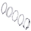Honsny Rings Stacking Rings for Women Stackable Silver Rings Thin