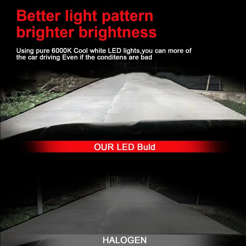 SHENKENUO For Hyundai Tiburon 2007 2008 6000K LED Headlight High