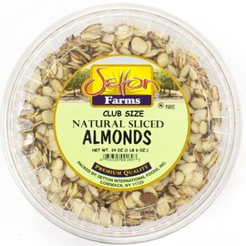 Almonds Natural Sliced | Non-GMO | Premium Quality | Bulk Value Size 24 Oz (1.5 Lb.)
