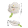 Flower Soap Dish Ceramic, Soap Dish with Drain, Creative Soaps