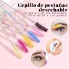 Universo en Linea 100 Cepillos Desechables Glitter Extensión De Pestañas