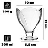 KADAX Dessert Bowls with Base, Ice Glasses, Transparent Ice Cream