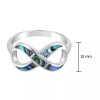 AeraVida Eternity of Love Infinity Rainbow Abalone Shell Sterling Silver