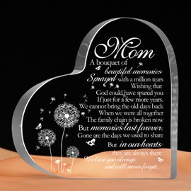 Regalos conmemorativos de condolencias para la pérdida de mamá, regalos de condolencia, regalos de duelo, regalos de dolor, letrero de decoración conmemorativa, placa de recuerdo para la pérdida de