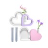 Xidmold 2Pcs Heart Vase Resin Molds, Plant Propagation Station Resin