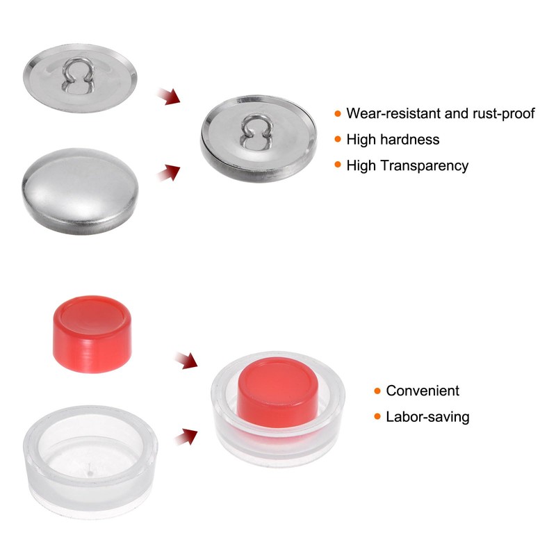 HARFINGTON 20 Sets Self Cover Button Kit 36L 0.9" 23mm