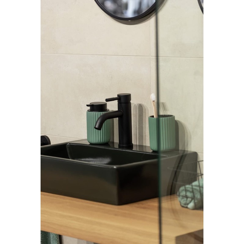 WENKO Belluno Liquid Soap Dispenser, Refillable Soap Dispenser Made of