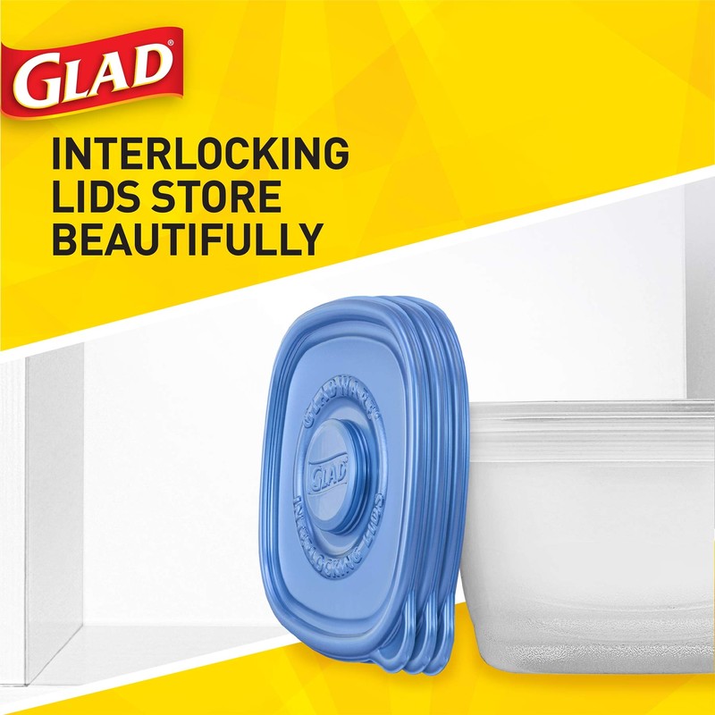 Glad GladWare Tall Entree Food Storage Containers - Large Square
