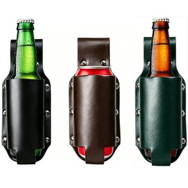 3 pezzi porta birra, cintura in pelle, per gli amanti della birra, per la festa del papà, Oktoberfest