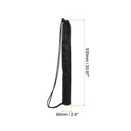 PATIKIL 21"x2.4" Long Monopod Carrying Case Bag, Nylon Carry Bag with Shoulder Strap Portable Folding for Camera Monopod, Black