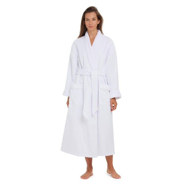 MONARCH Plush Lined Diamond Waffle Spa Robe - Hotel Bathrobe