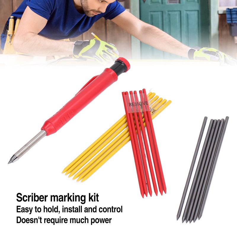 19Pcs Carpenter Pencil Set ABS Tungsten Carbide Construction Carpenter Marker