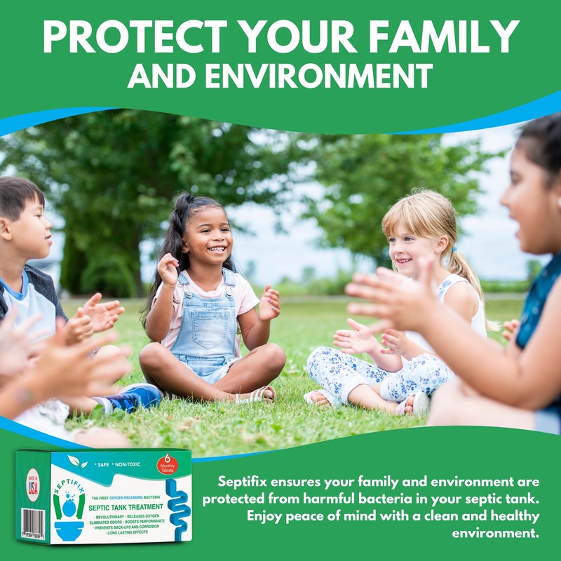 SEPTIFIX Septic Tank Treatment Tabs - Live Aerobic Bacteria Tablets