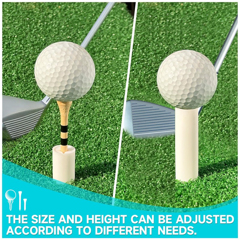 16-Piece Rubber Golf Tees for Mats,Driving Range & Indoor Golf