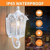 LONEDRUID Dusk to Dawn Sensor Outdoor Porch Light White Exterior