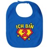 MoonWorks® Baby Bib 1st and 2nd Birthday Superhero Gift Funny