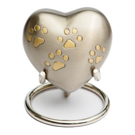 Royal Rapture URN for ashes Heart Funeral Cremation Memorial Keepsake Pet Dog Cat 3" (Pewter, 3")