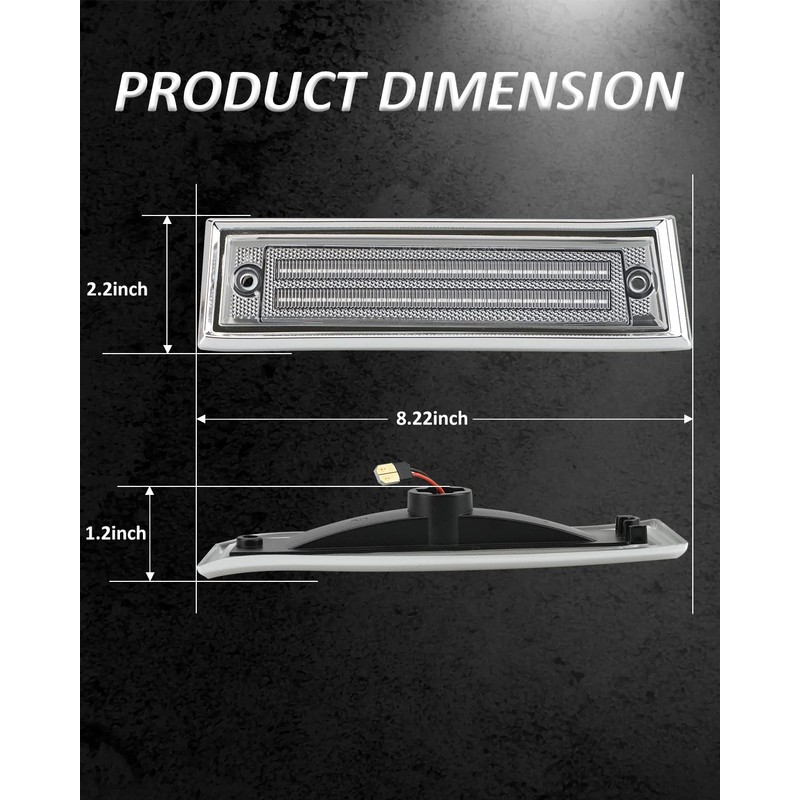 Bestview LED Side Marker Lights Compatible with 1981-1991 Chevy C10