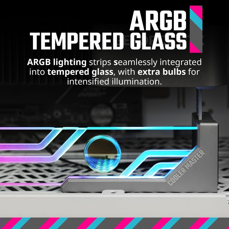 Cooler Master Atlas ARGB GPU Support Bracket, Aluminum Magnets Stand,