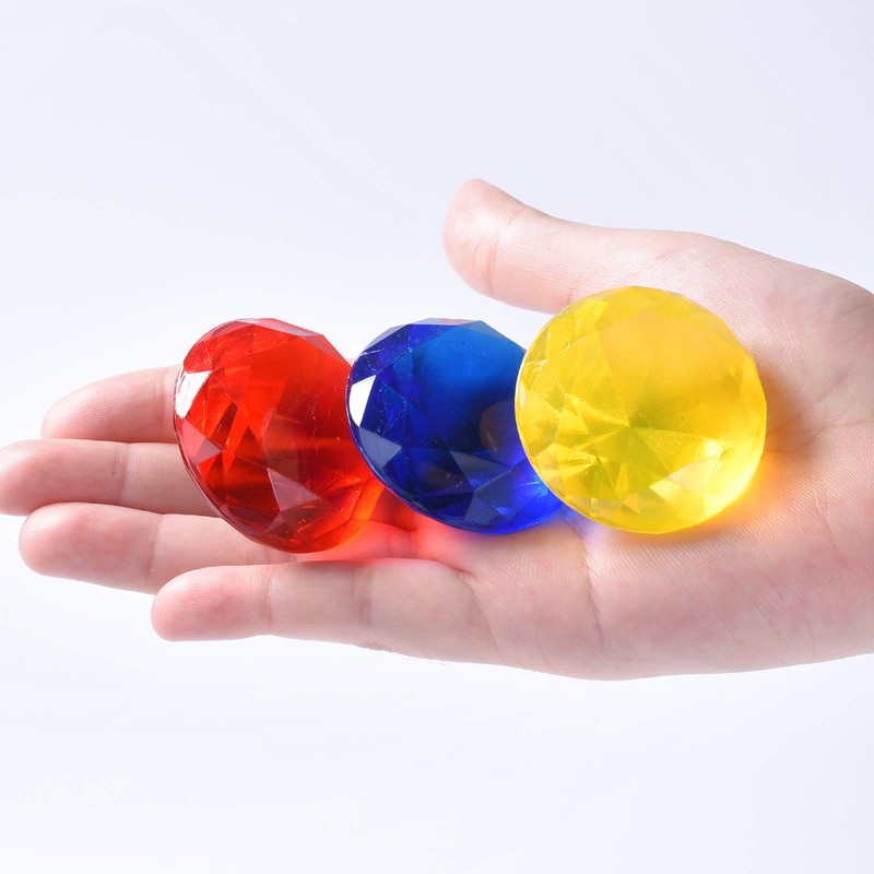 Hercugifts Diving Gem Pool Toy Colorful 6 Big Diamond Set