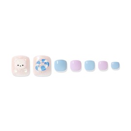 DASHING DIVA Magic Press Tube Bear 24 Tip Pedicure Nail Tip Magic Press Tube Bear 24 Tips Pedi