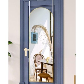 AyeWish Full Length Arched Mirror, 16'' x 50'', Hanging/Leaning, Home Decor, Gold