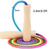 Skipping Rope Kids, Adjustable Children Jump Rope with Wooden Handle