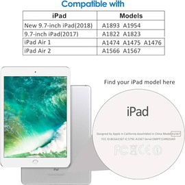 TECH SHEK LTD [TECH SHEK] Case for iPad (9.7-Inch, 2018/2017 Model, 6th/5th Generation), Smart Cover Auto Wake/Sleep (Red)