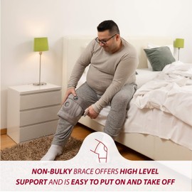 KARM Plus Size 4XL Knee Support for Obese People - Extra Large Knee Support for Big Legs 5XL 6XL Thighs - Adjustable Knee Brace Plus Size for Arthritis Pain, Meniscus Tear, Women, Men (Size 3 Gray)