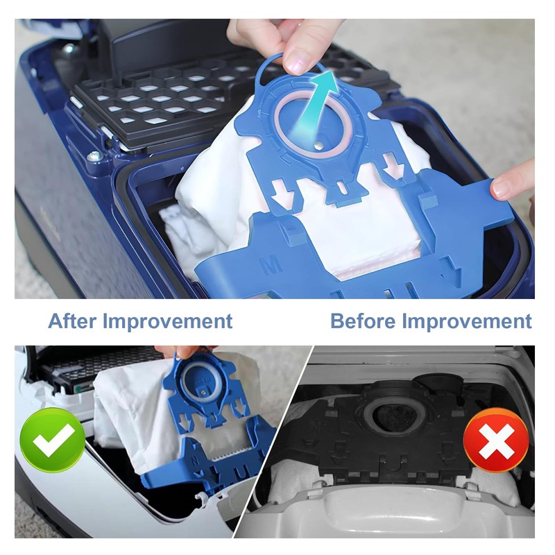 24 Pack 3D Airclean GN Vacuum Bags Compatible with Miele