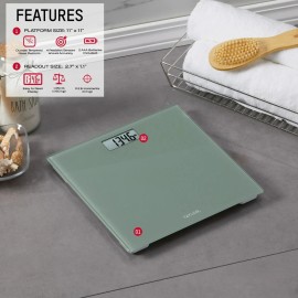 Taylor Glass Digital Bathroom Weight Scale with Sage Finish