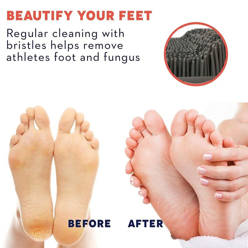 LOMANTOWN Shower Foot Scrubber Feet Cleaner with Non Slip Suction