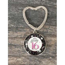 Infinity Collection Sweet 16 Keychain - Sweet Sixteen Gift for Girls