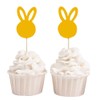 Darling Souvenir, Yellow Easter Bunny Rabbit Cupcake Toppers Dessert Decoration