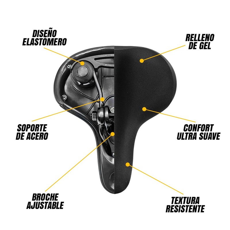 ALTREGO Asiento Bicicleta de Gel Ultra Cómodo y Suave, con