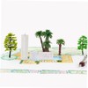Gadpiparty 4pcs High-Rise Building Model Kit for Miniature Sand Table