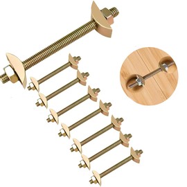 Furniture Fastening Connectors，Countertop Connector,Table Top Fasteners,Furniture Bolts Nuts Joint Miter Draw Bolt Countertop Flip Connector for Butcher Block Table Bed Connecting Kit (8)