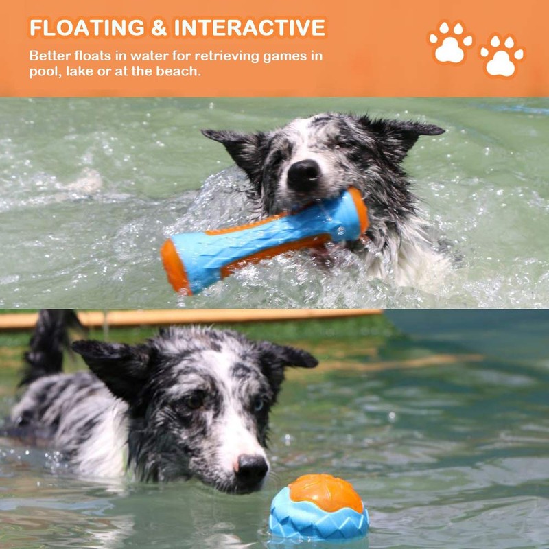 CoubonTail Dog Squeaky Toys, Pool & Beach Toys for Interactive
