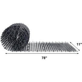 OCEANPAX 6.5ft Cat Scat Mat with Spikes, Prickle Strips Network Digging Stopper Outdoor Spike Deterrent Mat, 78 inch x 11 inch