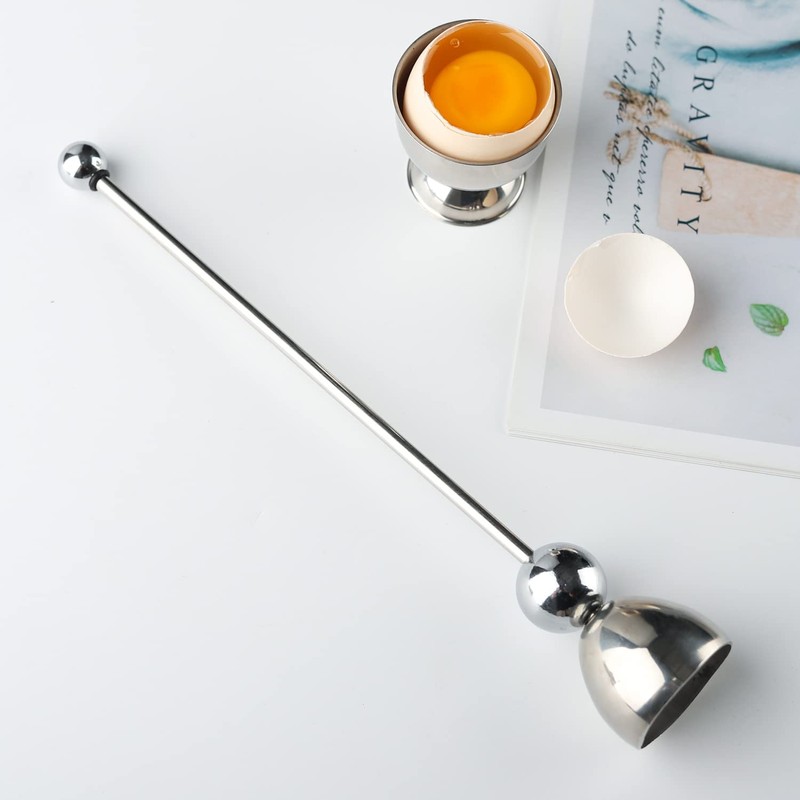 Eggshell Cracker Topper Cutter for Raw Eggs Stainless Steel Egg