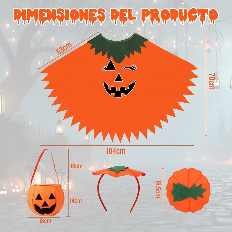 KIROGILY 3Pcs Disfraz Halloween Mujer, Accesorios de Disfraz Halloween